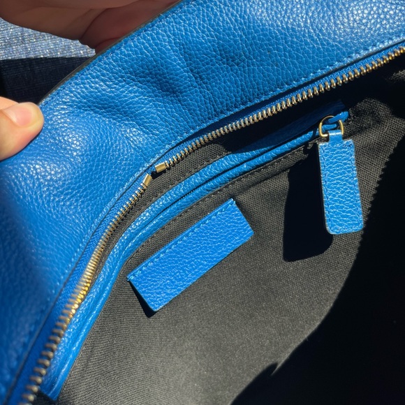 Authentic Alexander McQueen large pebbled leather satchel -...
